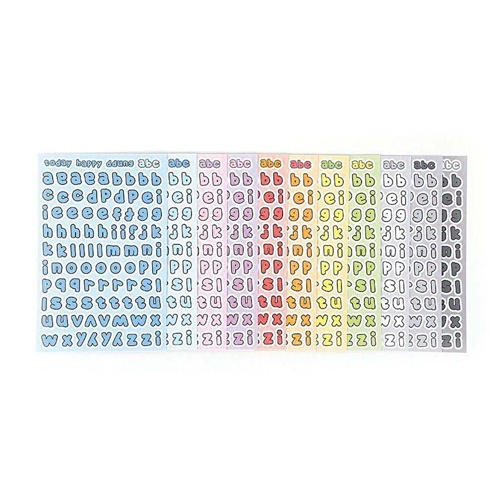 Ddung Phabet Transparent Line Alphabet Sticker Set